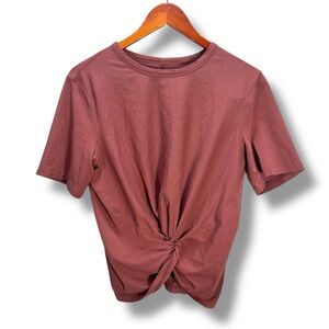 Women’s Lululemon Crescent T-Shirt Ancient Copper Twist Front Top
